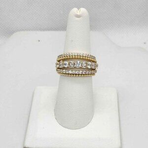 Last One Elegant Sterling Silver 925 Multi-Bangle Stacking-Style Ring